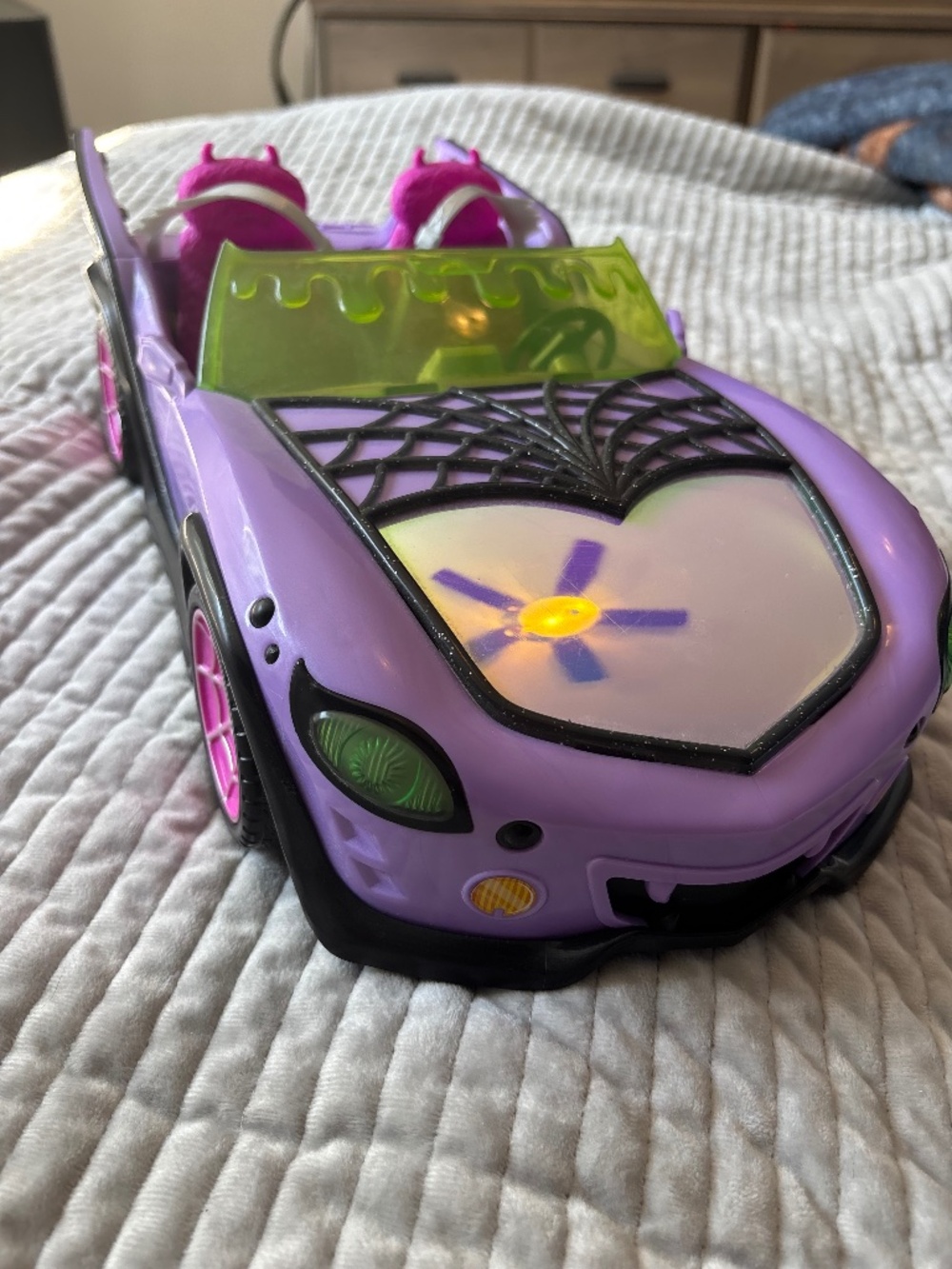Monster High Ghoul Mobile Convertible Vehicle Incomplete